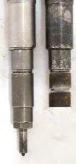 This can be determined by comparing the removed part with a new injector. If a part Ø19 sleeve is still remaining in the injector shaft, then steps 5.