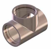 Tee Pieces, equal Brazing Fittings with silver solder capillary x capillary ends PN up to 63 DN OD A B C L N Weight in kg /piece 4 8 15 9 6 33 16.5 0.02 1/ 8 6 10 15 9 8 33 16.5 0.03 ¼ 8 12 17 9 10 35 17.