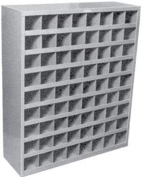 Storage Cabinets This 72 bin cabinet is designed to store larger bulk quantities of fittings or small parts.