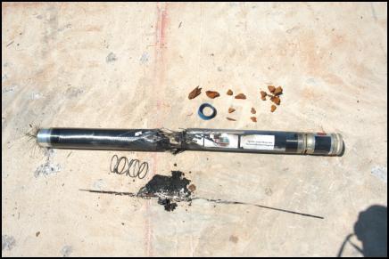 Number of Small Metal Fragments Outside 50 ft Radius Location of Largest Burned Propellant Piece (ft) Total Mass of Unburned Propellant Pieces (gms) Approx.