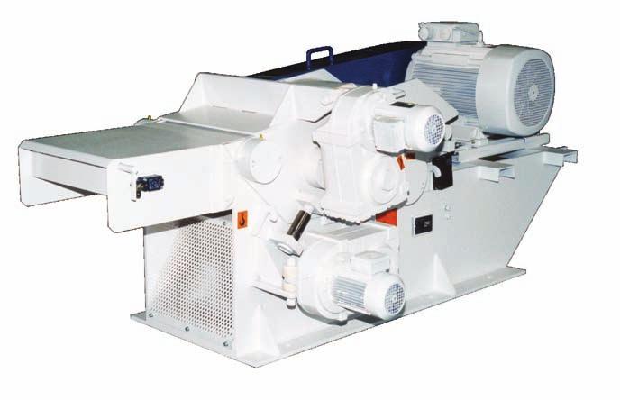 feed16 vibratory conveyor and is perfect for shredding lineal wood and plastic scrap including rippings, slabs, strips, mouldings, siding, profiles, and