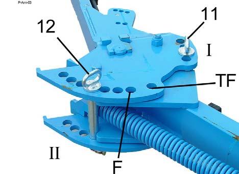 6 PLOUGHING WITHOUT PRESS If it is required to work without a press, the attachment arm need not be removed, the