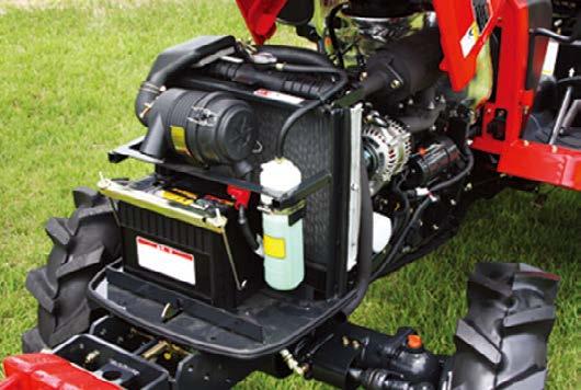 Provides foldable Rear or Middle ROPS for operator safety and convenient storage.