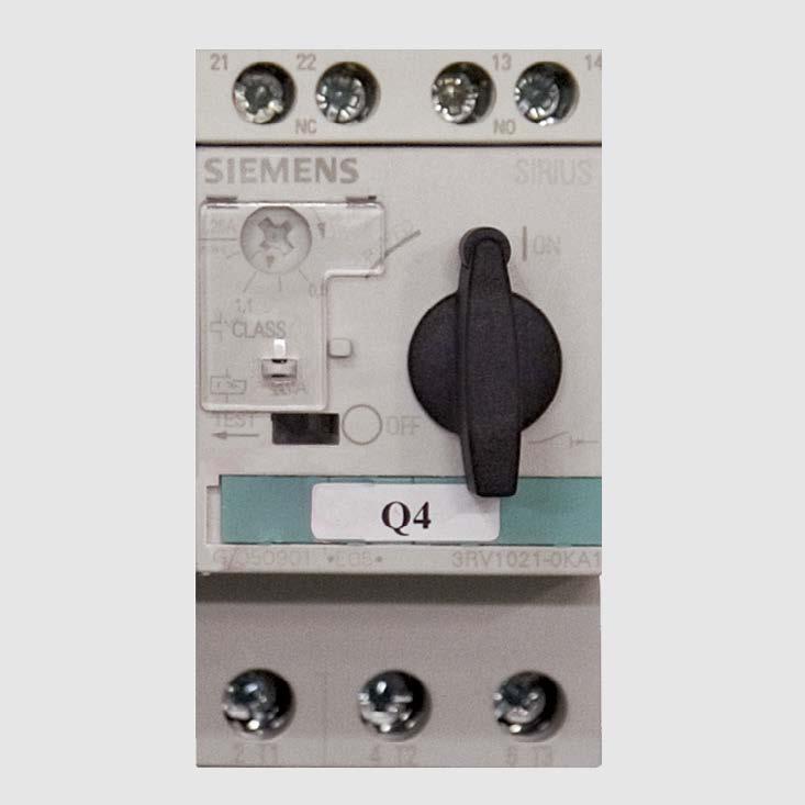 2. DESCRIPTION Safety equipment Safety relay An L Series granulator is provided with a button Reset safety relay. The button Reset safety relay is installed on the operating panel.