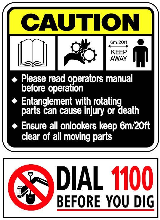CAUTION DECAL PART #DE-000088 C D B NOTE: ITEMS B,D,F,G & H WILL ONLY BE REQUIRED FOR SINGLE REMOTE