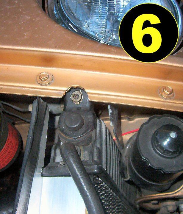 It is recommended that you remove the hoses from the engine, rather than at the radiator itself so as to not damage the radiator hose nipples. (See Photo 5).