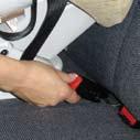 Do not use buckle position 3 in rear-facing mode. See page 38 for Adjusting Harness Buckle Position. The LATCH strap must rest IN FRONT OF the child seat buckle when using buckle slots 1 or 2 (Fig.