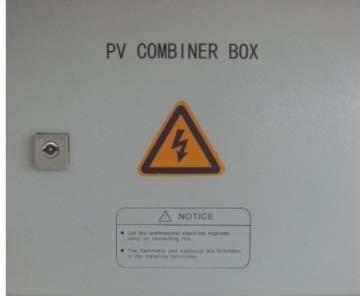2.1.2 Combiner box The power produced from pv and wind turbines are coupled in the combiner box as shown in Figure 6, which contain terminals for combining the inputs.