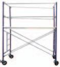 non-slip feet Folding compact design for easy storage and transport Ideal for use with extension or aluminum planks Size (FT.) Width (in.) Spread (in.) Weight (LBS.