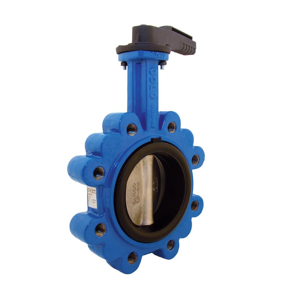 Design butterfly valve is designed with lug or flange connection. Lug connection in dimensions DN 32-300, flange connecton DN 300-1000.