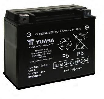 Motorcycle & Powersports Batteries MAINTENANCE FREE HIGH PERFORMANCE If high power is top priority in a replacement battery, look to Yuasa s High