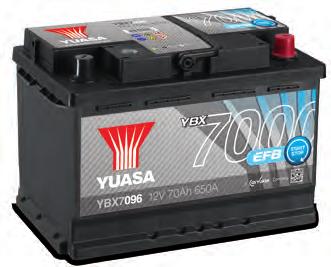 Next Generation Automotive Batteries - Micro Hybrid, Hybrid & Electric Vehicles Yuasa Number Voltage Capacity at 20-hour Rate (Ah) Cold Cranking Performance (Amps) EN1 Recommended Charge Rate (Amps)