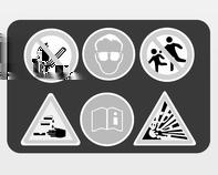 Nega vozila 157 Opozorilna nalepka Pomen simbolov: Prepovedano iskrenje, odprt ogenj ali kajenje. Vedno uporabljajte zaščito za oči. Eksplozivni plini lahko povzročijo slepoto ali poškodbe.
