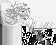 60 Prostori za spravljanje Za pritrditev drugega kolesa na nosilec uporabite dolgo pritrdilno konzolo.