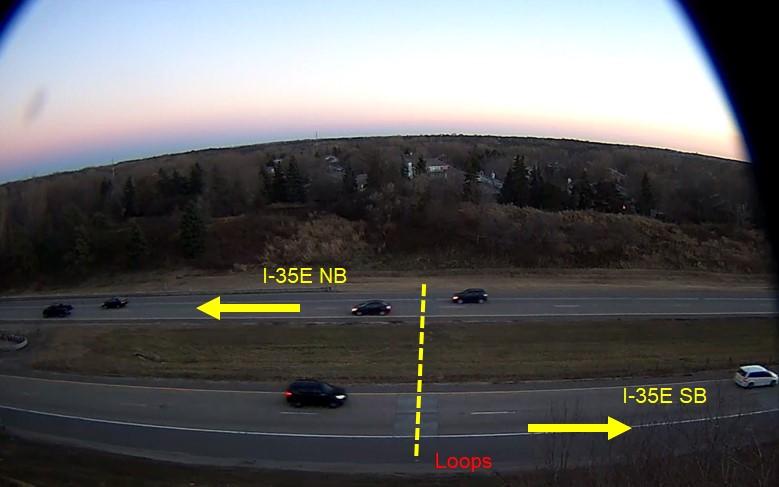 Figure 3.15 Camera View at Site #4 (I-35E at McAndrews Rd). 3.2.