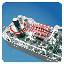 The potentiometer on the ROBOTICS module allows you to control the speed of the two drive motors.