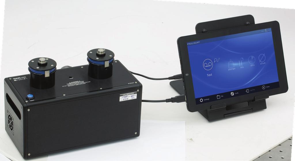 Versions Available Flly Programmable with Psh-Btton Operation and Tablet Controller PTR302 Rotary Proof Tester Proof Testers apply a set load to a fsion-spliced fiber at a controlled rate in