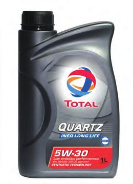 Total Lubricants Core Grades TOTAL QUARTZ INEO MC3 5W-30 OPTIMAL PERFORMANCE and ENGINE PROTECTION Synthetic Low SAPS technology specifically formulated for engines equipped with post-treatment