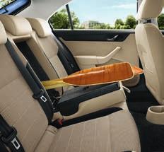 Simply Clever details include storage pockets on the insides of the seat backrests, where you can store a