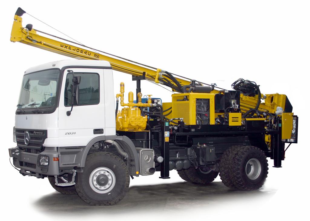 Atlas Copco Exploration Products Surface drilling rig Explorac R50 on truck It is a robust and reliable drill unit, making it ideal for remote areas.