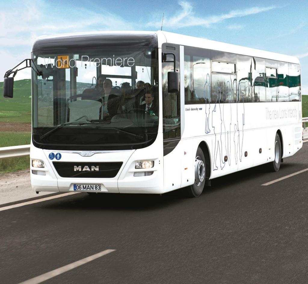 Premiere 2015: MAN Lion`s Intercity Vehicle specially made for the intercity bus segment Redesigned based on the tried and tested MAN modular concept High flexibility of use (school buses and