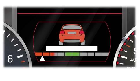 The driver is additionally requested to perform active braking by a display flashing at a frequency of 0.