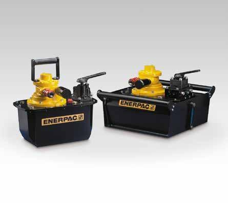 ZA4-, Modular Air Hydraulic Pumps Shown: ZA4208MX, ZA4420MX Tough Dependable Innovative ATEX 95 Certified The Enerpac ZA4-series air pumps are tested and certified according to the Equipment