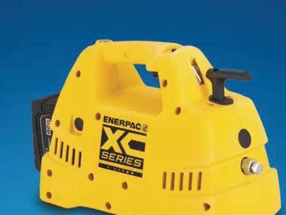 XC-, Cordless Hydraulic Pumps Shown: XC-1201ME Performance of a Powered Pump Portability of a