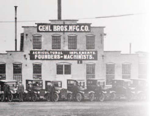 In 1859, an agricultural implement company, housed in a blacksmith shop, was started in West Bend,