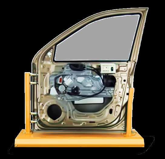 11012 CUT AWAY IN CAR DOOR WITH POWER WINDOW AND CENTER LOCK Educational trainer for students and technicians to be trained on a complete model of a car door.