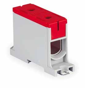 Ensto Clampo Pro 1000 V terminals Ensto Clampo Pro 1000 V, one-pole terminal blocks Product code KE161 Conductor Colour cross-section (mm²) Cu 2,5-50 mm² Al 6-50 mm² Grey Nominal current (A) Cu 160