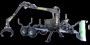 Forestry Timber trailer with loader crane Avant timber trailer with loader crane is an easy-to-use and effective way to load and transport logs.
