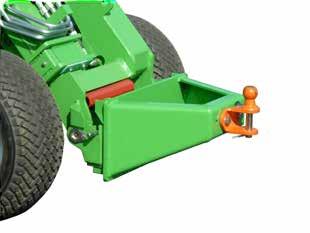 Buckets, material handling Ball hitch on front An easier way to move trailers, trailer mounted work