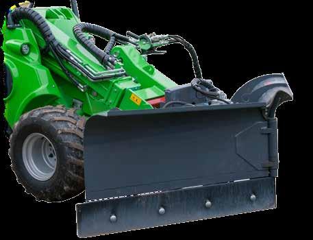 Renewed Property maintenance Snow plow Avant snow plow w is a versatile attachment for snow removal. It consists of two independently hydraulically adjustable blades.