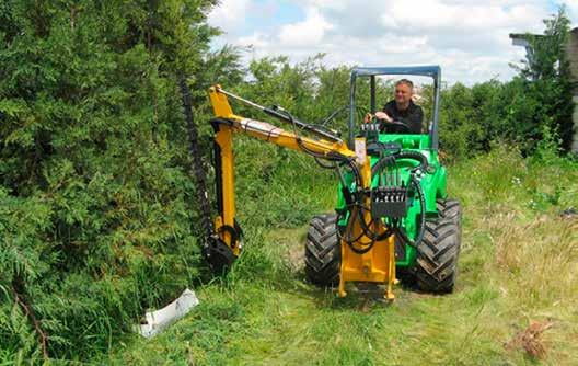 Groundcare Fingerbar mower with hydraulic boom Versatile attachment for hedge