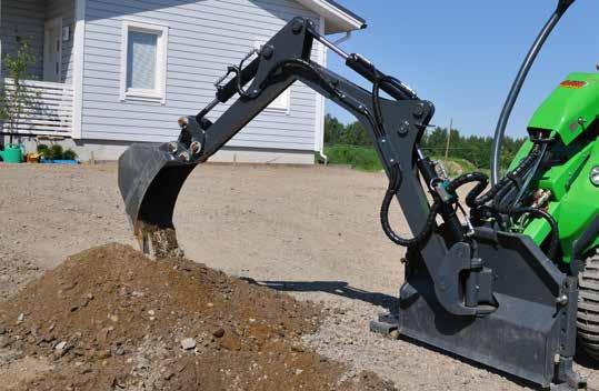 Renewed Digging and construction Backhoe 170 Avant backhoe 170 is a compact digging unit, intended mainly for Avant 200 series.