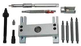 918 480 00 Puller have thrust plate with columns, axial bearing, the paw (handle injector) and a feed screw with a nut.