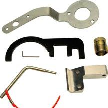 903 260 00 Kit includes camshaft locking tool with handle, pin to lock the fl ywheel and the cap to rotate the crankshaft. + Art.