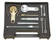 903 200 00 Kit includes camshaft locking tool with handle, pin to block the fl ywheel and tensioners locking pins Also for cars BMW and OPEL 1,10 kg Additional equipment OEM: LRT-12-108, LRT-12-112,