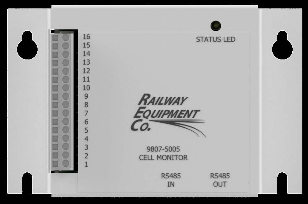 The Cell Guard Cell Monitor s (16) position WAGO terminal connector is used to connect the red