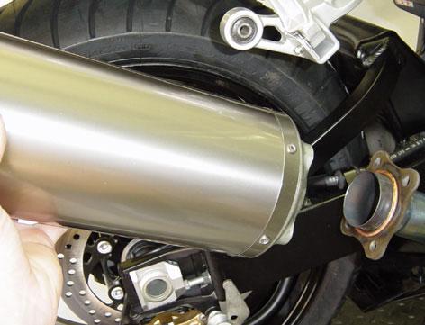The wearing out of the muffler silencing material depends