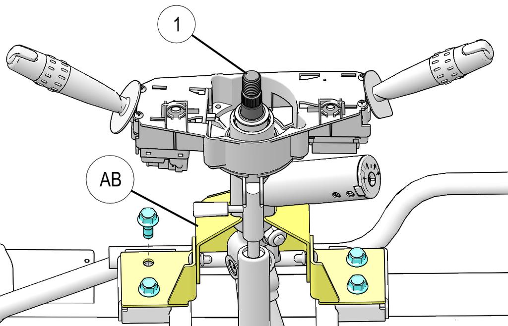 23.Install bearing and bushing on the upper steering shaft q as shown below. Torque down the U-joint bolt a and nut f with 15mm socket and ratchet and 17mm wrench. 47 ft. lbs. (63.7 Nm) 24.