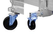C-bracket Equipped with galvanized reel holders Allow for easy movement of the suspended platform on the ground Castors are mounted to the