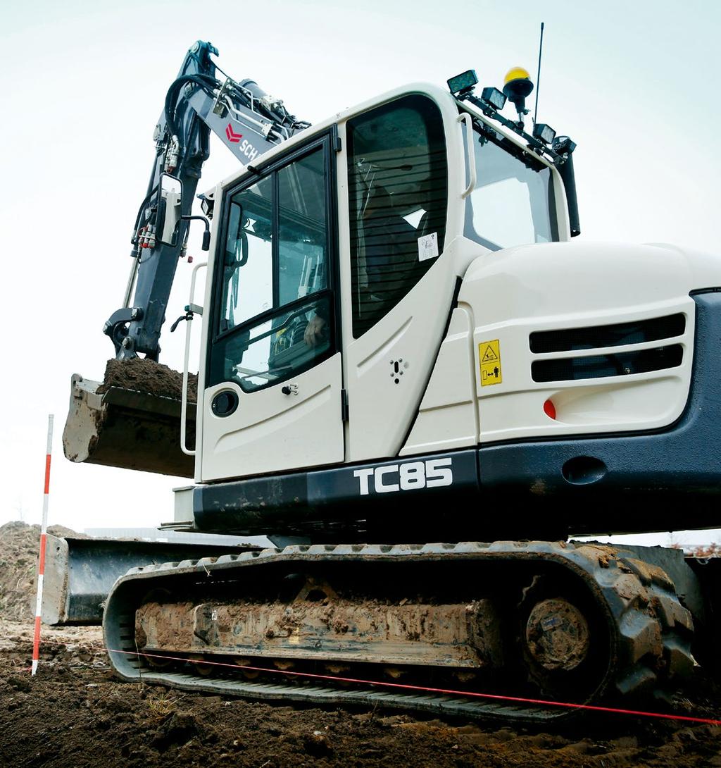 MIDI-EXCAVATOR TC8 SUPPORTING YOUR SUCCESS Top performance in a compact design Schaeff midi-excavators close the gap between mini and large excavators. As an 8.
