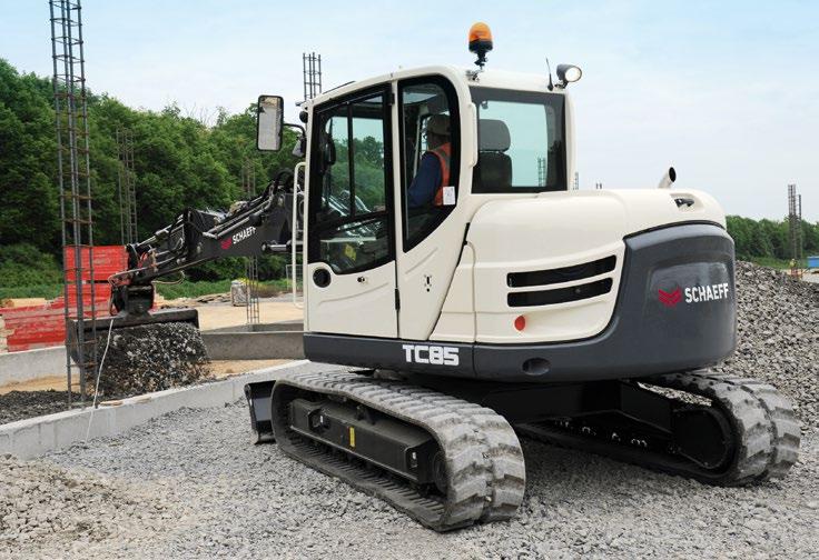 MIDI-EXCAVATOR TC8 CLEVER DESIGN, HUGE BENEFITS Chassis and drive technology A well designed chassis forms the foundation for good work.