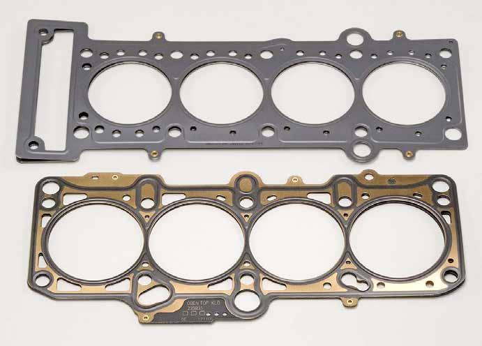 smooth surfaces were required on the head and block to get good seal. Fast forward 20 years and now you see the polymer silkscreened just over the critical areas of the gasket.