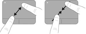 Kerimiskiirus sõltub sõrmede liikumiskiirusest. Haaramine/suumimine Haaramine võimaldab kujutist ja teksti suurendada või vähendada.