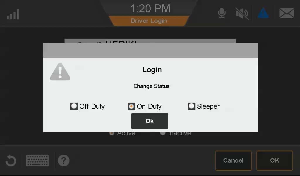 Login and Logout ELD Mandate allows limited automatic duty status changes.