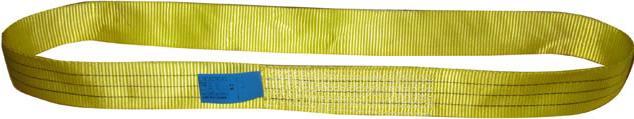 Flat webbing eye slings Flat webbing endless sling, single or double layer construction EN 1492-1:2000 -made of impregnated polyester webbing -colour coded rated capacity -with woven-in capacity