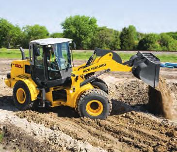 MAXIMUM PERFORMANCE, MAXIMUM PRODUCTIVITY New Holland wheel loaders are designed to work hard, moving more material per hour to increase your overall productivity.